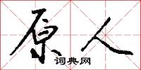 原人怎么写好看