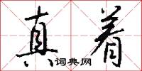 真着怎么写好看