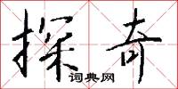 探奇怎么写好看