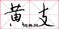 黄支怎么写好看