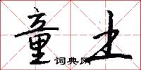 童土怎么写好看