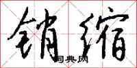 销缩怎么写好看