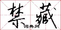 禁藏怎么写好看