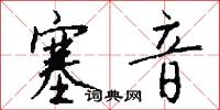 塞音怎么写好看
