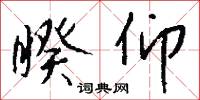 睽仰怎么写好看