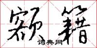 额籍怎么写好看