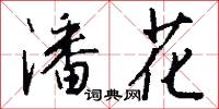 潘花怎么写好看