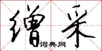 缯采怎么写好看