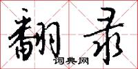 翻录怎么写好看