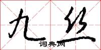 九丝怎么写好看