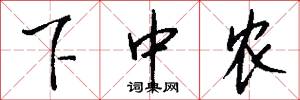 下中农怎么写好看