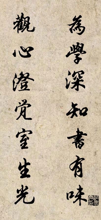 为学深知书有味 观心澄觉室生光对联书法作品欣赏