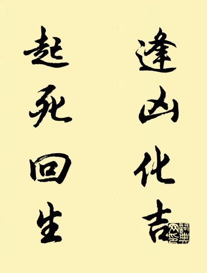 逢凶化吉 起死回生对联书法作品欣赏