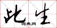 此生怎么写好看