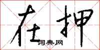 在押怎么写好看
