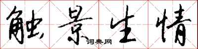 触景生情怎么写好看
