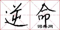 逆命怎么写好看
