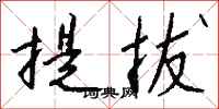 提拔怎么写好看
