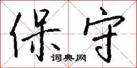 保守怎么写好看