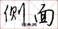 侧面怎么写好看