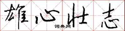 雄心壮志怎么写好看