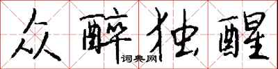 众醉独醒怎么写好看