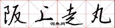 阪上走丸怎么写好看