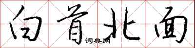 白首北面怎么写好看