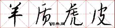 羊质虎皮怎么写好看