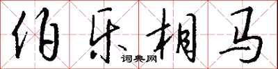 伯乐相马怎么写好看