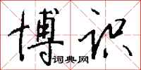 博识怎么写好看