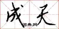 成天怎么写好看