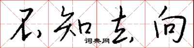不知去向怎么写好看
