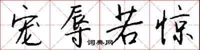 宠辱若惊怎么写好看