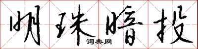 明珠暗投怎么写好看