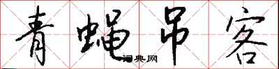 青蝇吊客怎么写好看