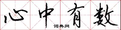 心中有数怎么写好看