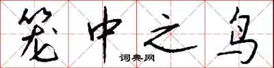 笼中之鸟怎么写好看