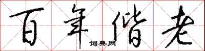 百年偕老怎么写好看