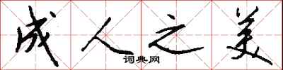 成人之美怎么写好看