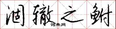 涸辙之鲋怎么写好看