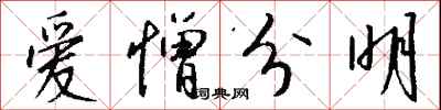 爱憎分明怎么写好看