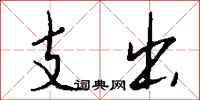 支出怎么写好看