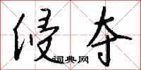 侵夺怎么写好看