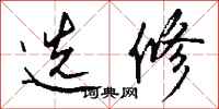 选修怎么写好看