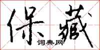 保藏怎么写好看