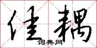佳耦怎么写好看