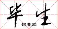 毕生怎么写好看