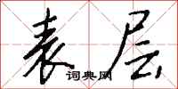 表层怎么写好看