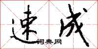 速成怎么写好看